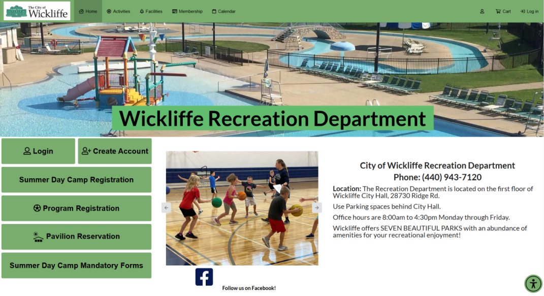 screen shot of Rec registration